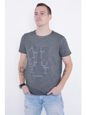Moška majica s kratkimi rokavi ALTISPORT ARIEN TEMNO SIVA