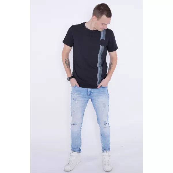  Moška majica s kratkimi rokavi KIXMI PABLO ČRNA 