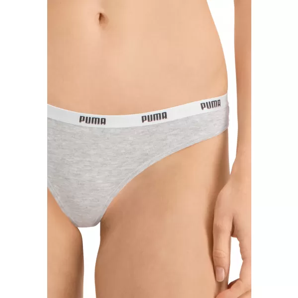  Ženske spodnjice PUMA STRING 3P PACK 90759001 BELA/SIVA/ČRNA 
