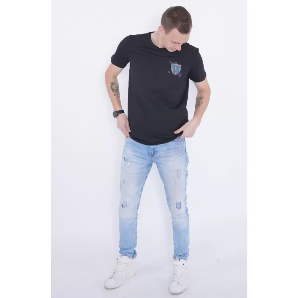  Moška majica s kratkimi rokavi KIXMI PHIL ČRNA 