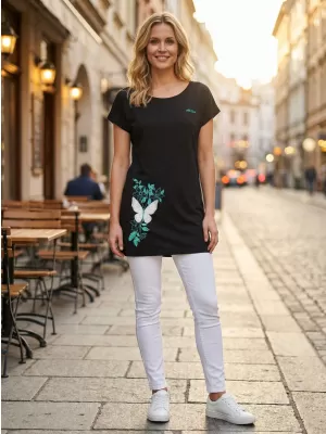 Dámské prodloužné tričko ALTISPORT CARRYOVER ALW137123 ČERNOMODRÁ