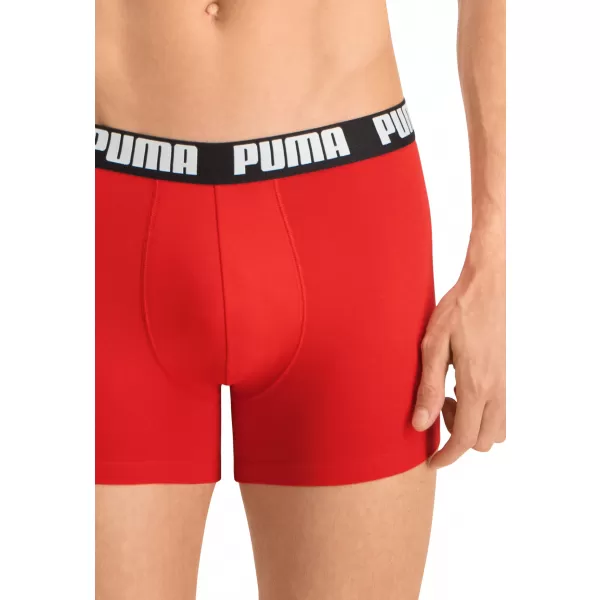  Moške boksarice PUMA BASIC BOXER 2P 90682309 RDEČA/ČRNA 