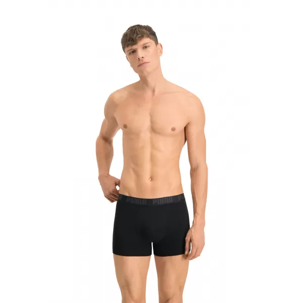  Moške boksarice PUMA HERITAGE STRIPE BOXER 2P 90783805 ČRNA 
