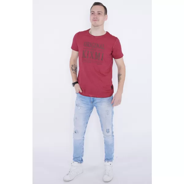  Moška majica s kratkimi rokavi KIXMI PELTON BORDO 