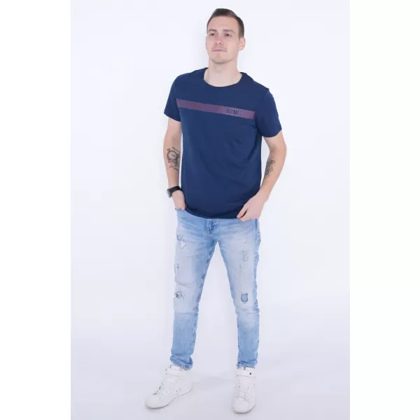  Moška majica s kratkimi rokavi KIXMI PARKER TEMNO MODRA 