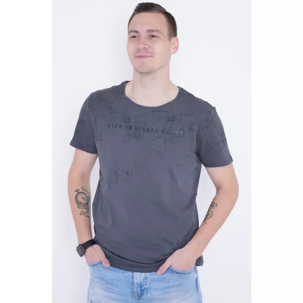  Moška majica s kratkimi rokavi KIXMI PEPPE TEMNO SIVA 