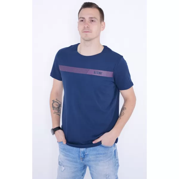  Moška majica s kratkimi rokavi KIXMI PARKER TEMNO MODRA 