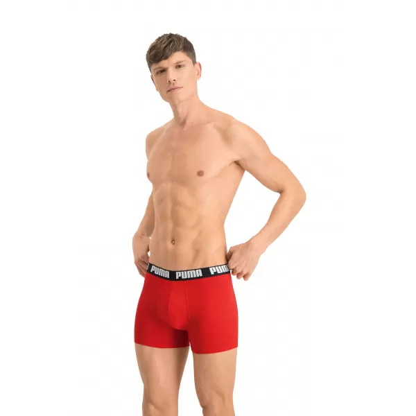  Moške boksarice PUMA BASIC BOXER 2P 90682309 RDEČA/ČRNA 