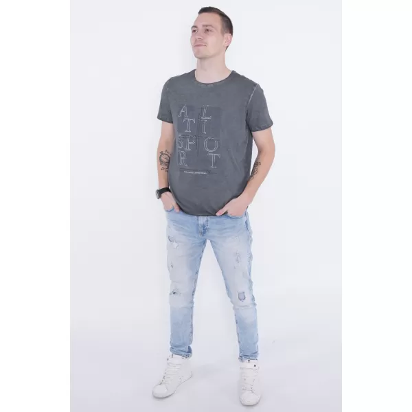  Moška majica s kratkimi rokavi ALTISPORT ARIEN TEMNO SIVA 