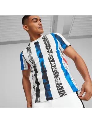 Moška majica s kratkimi rokavi PUMA BMW MMS STRIPED TEE 538139-02 BELA