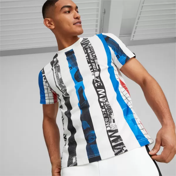 Moška majica s kratkimi rokavi PUMA BMW MMS STRIPED TEE 538139-02 BELA 