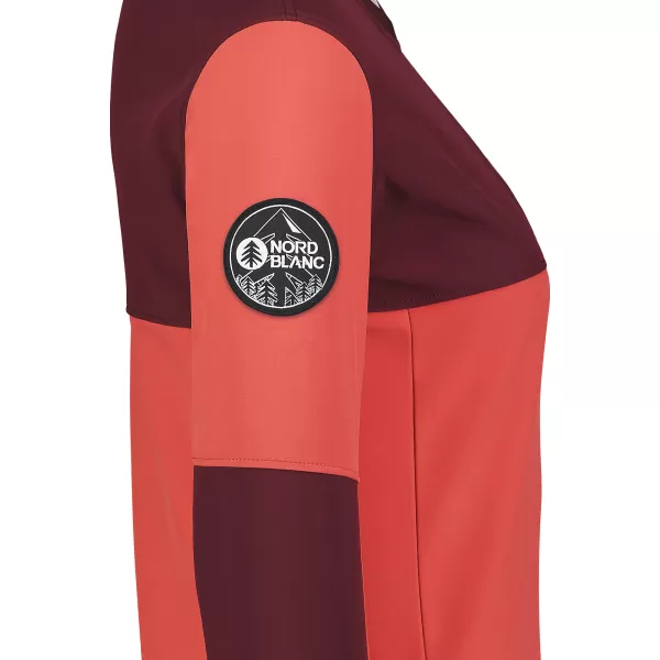  Ženska softshell jakna NORDBLANC COVE NBSSL7656 RDEČE KORALE 