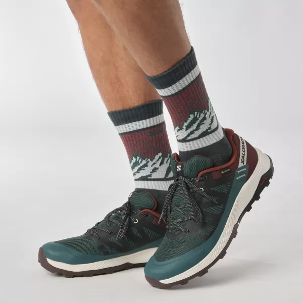  Moški čevlji SALOMON OUTRISE GORE-TEX L47142100 PONDEROSA BOR/GRENKA ČOKOLADA/VANILJEV LED 