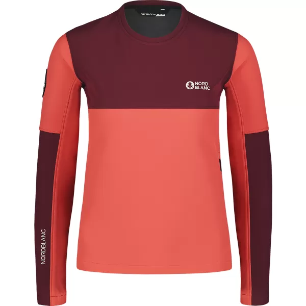  Ženska softshell jakna NORDBLANC COVE NBSSL7656 RDEČE KORALE 