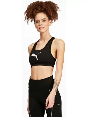 Ženski nedrček PUMA MID IMPACT 4KEEPS GRAPHIC BRA PM 520306-90 ČRNA