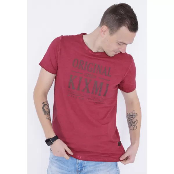  Moška majica s kratkimi rokavi KIXMI PELTON BORDO 