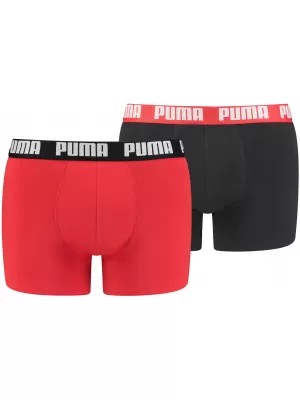 Moške boksarice PUMA BASIC BOXER 2P 90682309 RDEČA/ČRNA