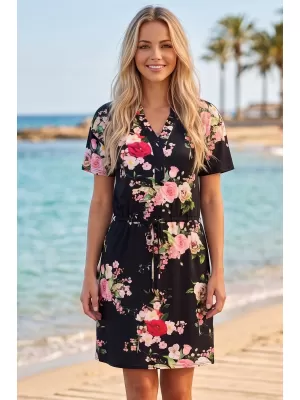 Obleka KIXMI POLLY ČRNA