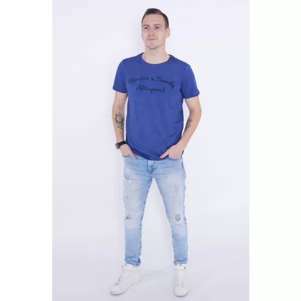  Moška majica s kratkimi rokavi ALTISPORT ANDREW MODRA 
