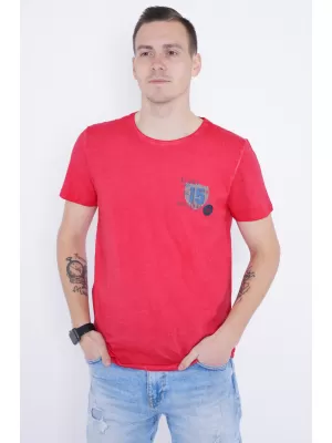 Moška majica s kratkimi rokavi KIXMI PHIL RDEČA