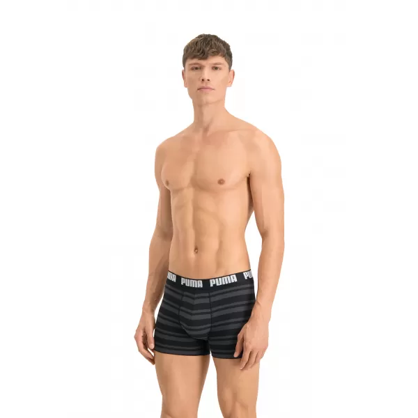  Moške boksarice PUMA HERITAGE STRIPE BOXER 2P 90783805 ČRNA 