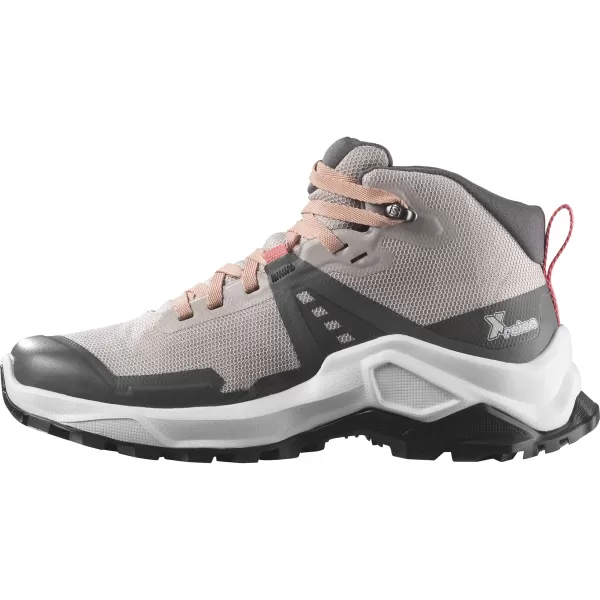  Otroški čevlji SALOMON X RAISE MID GORE-TEX L47071500 PEPEL VRTNIC/BRESKEV BEŽ/ČAJNA VRTNICA 