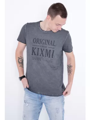 Moška majica s kratkimi rokavi KIXMI PELTON TEMNO SIVA