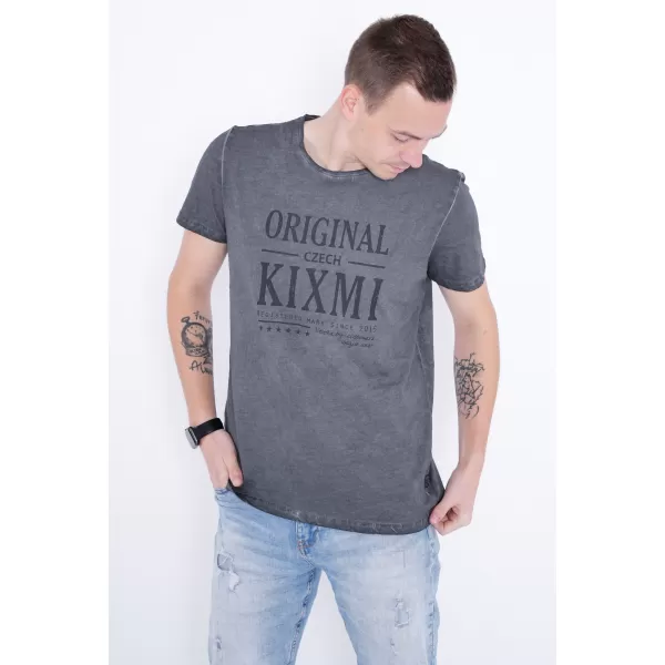  Moška majica s kratkimi rokavi KIXMI PELTON TEMNO SIVA 