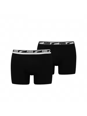 Boksar PUMA MEN MULTI LOGO BOXER 2P 93804701 ČRN