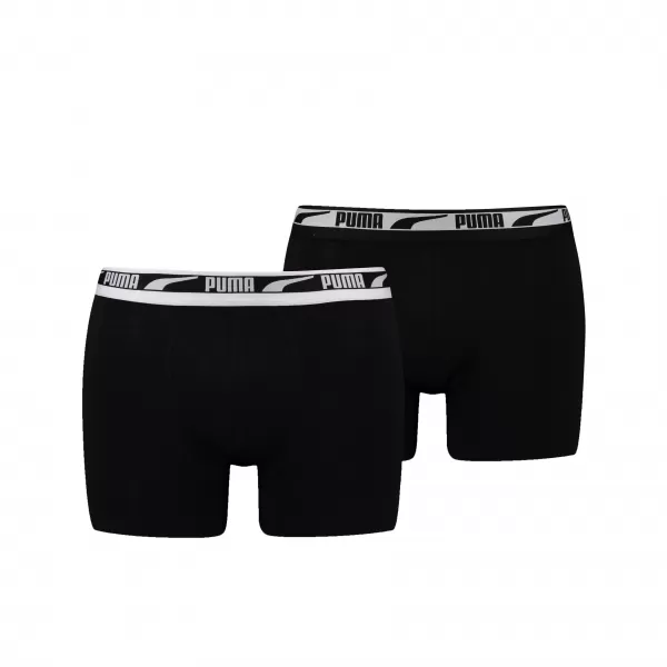  Boksar PUMA MEN MULTI LOGO BOXER 2P 93804701 ČRN 