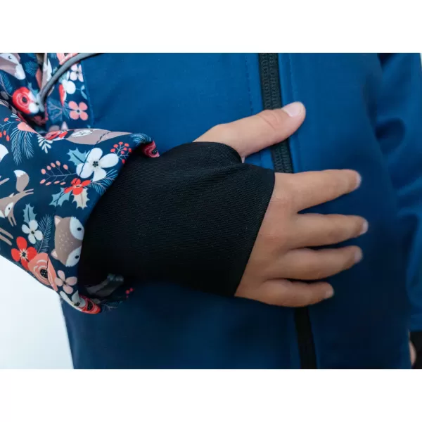  Otroška izolirana softshell jakna WAMU LIŠKY TEMNO MODRA 