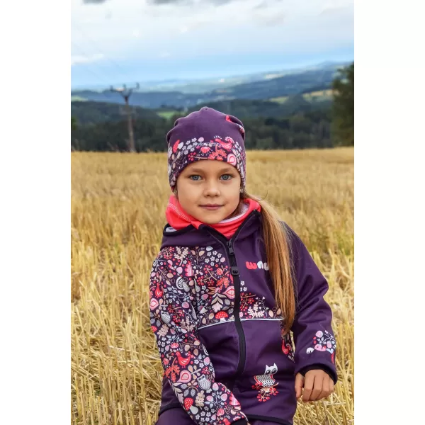  Otroška softshell jakna WAMU SOVA VIJOLIČNA 