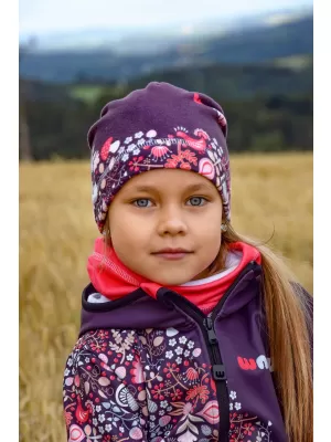 Otroška ovratna rutka iz flisa WAMU GLOBOKO ROZA