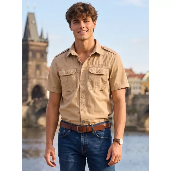  Srajca BRANDIT VINTAGE KRÁTKÝ RUKÁV BD4024 PEŠČENA 