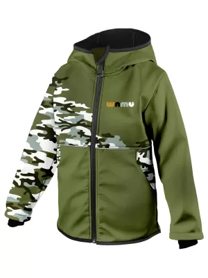 Otroška izolirana softshell jakna WAMU MASKÁČ KAKI