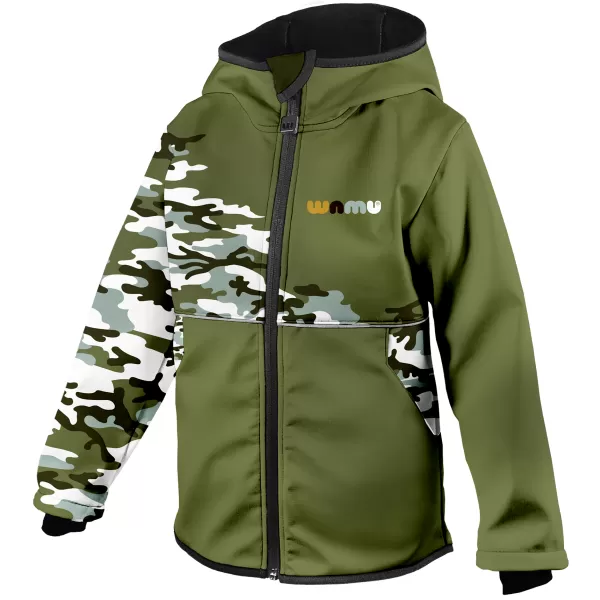  Otroška izolirana softshell jakna WAMU MASKÁČ KAKI 