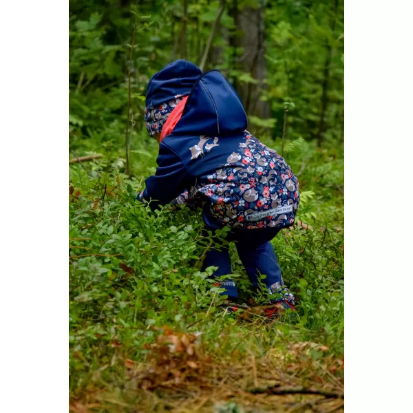  Izolirane otroške softshell hlače WAMU LIŠKY TEMNO MODRA 