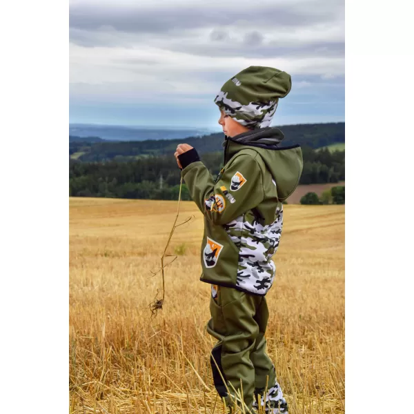  Otroška softshell jakna WAMU MASKÁČ KAKI 