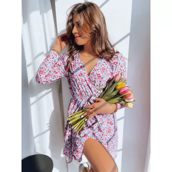  Obleka DSTREET FLOWER VIBES EY2248 MODRO 