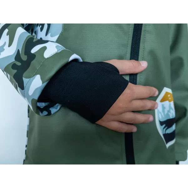 Otroška softshell jakna WAMU MASKÁČ KAKI 