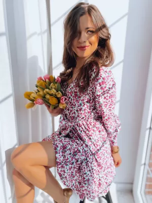 Obleka DSTREET FLOWER VIBES EY2247 BELA