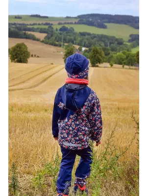 Izolirane otroške softshell hlače WAMU LIŠKY TEMNO MODRA