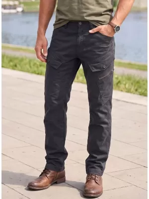 Hlače BRANDIT ADVEN SLIM FIT ČRN