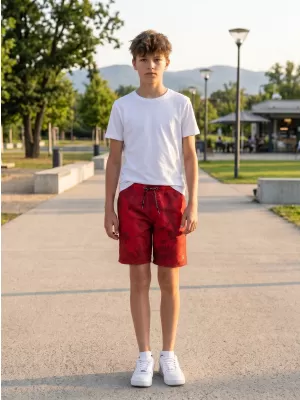 Otroške kratke hlače SAM 73 SANJEEV KS 506 RDEČA