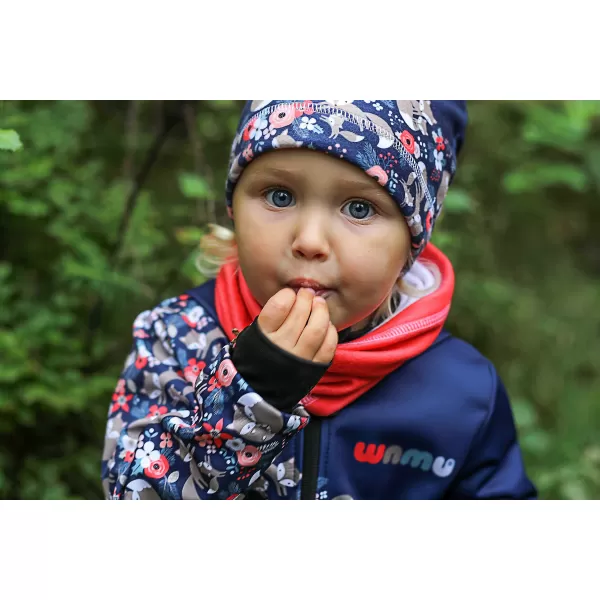  Otroška izolirana softshell jakna WAMU LIŠKY TEMNO MODRA 