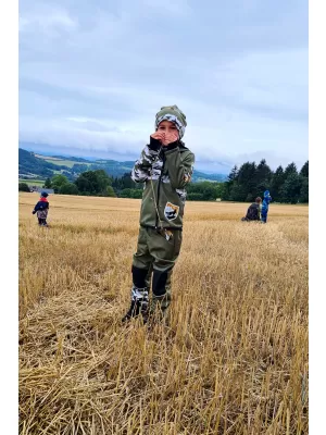 Otroške softhell hlače izolirane WAMU MASKÁČ KHAKI
