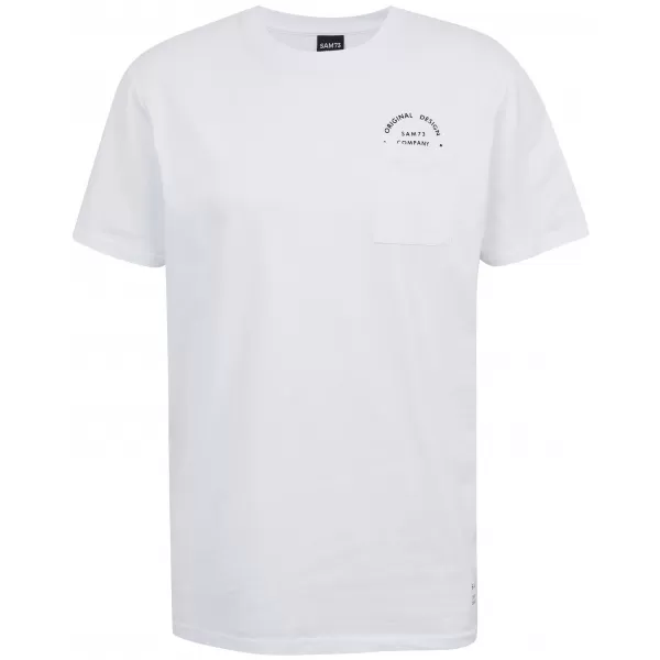  Moška majica s kratkimi rokavi SAM 73 FENAKLID MT 820 BELA 