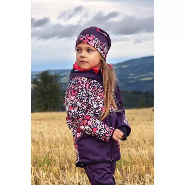  Otroška softshell jakna WAMU SOVA VIJOLIČNA 