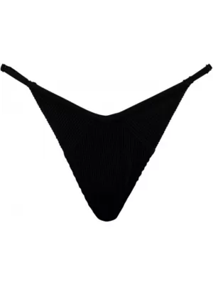 Kopalke PUMA SWIM WOMEN RIBBED TANGA 1P 938068-01 ČRNA