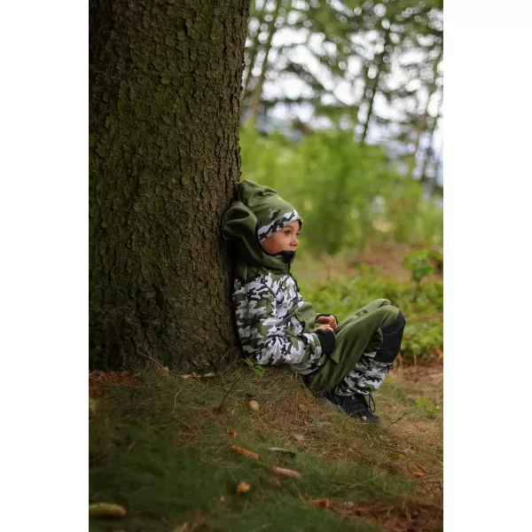  Otroške softhell hlače izolirane WAMU MASKÁČ KHAKI 